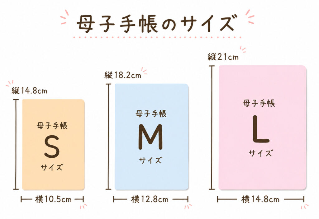 母子手帳のサイズ